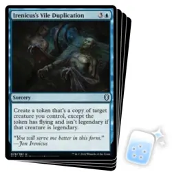 IRENICUS'S VILE DUPLICATION X4 Commander Legends: Battle For Baldur's Gate MTG - Image 1