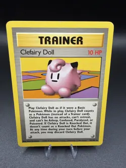 Clefairy Doll 70/102 Base Set Unlimited Rare Trainer Pokemon Card 1999 NM - Image 1