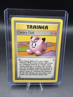 Clefairy Doll 70/102 Base Set Unlimited Rare Trainer Pokemon Card 1999 NM - Image 3