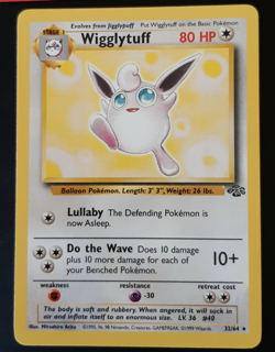 Wigglytuff 32/64 Carte Pokemon Card Rare Wizards Jungle English - Image 1