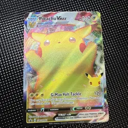Pokemon TCG Pikachu VMAX SWSH062 Celebrations Full Art Black Star Promo NM-M !! - Image 1