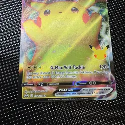 Pokemon TCG Pikachu VMAX SWSH062 Celebrations Full Art Black Star Promo NM-M !! - Image 3
