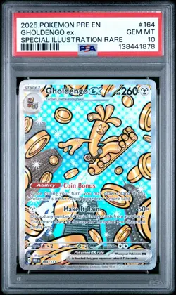 POKEMON PRE EN-PRISMATIC EVOLUTIONS 164/131 GHOLDENGO EX SIR PSA 10 - Image 1