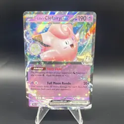 Pokemon TCG Lillie's Clefairy EX Double Rare Full Art Holo 056/159 Sv09 English - Image 1