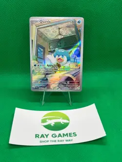 Pokemon TCG Quaxly 206/193 Scarlet & Violet Illustration Rare LP - Image 1