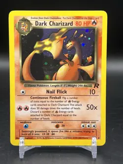 Pokemon Dark Charizard 4/82 Holo Rare Team Rocket English WOTC LP - Image 1