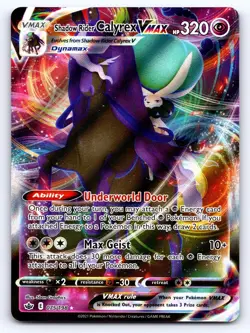 Shadow Rider Calyrex VMAX 075/198 Holo VMAX Rare Chilling Reign Pokemon NM - Image 1