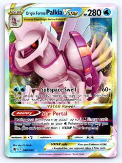 Origin Forme Palkia VSTAR 040/189 Holo VSTAR Rare Astral Radiance Pokemon NM - Image 1