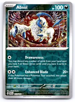 Pokemon Absol SV04: Paradox Rift PAR Uncommon Reverse Holofoil 113/182 NM - Image 1
