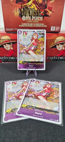 X3 - One Piece TCG PRB02-012 Nami R - Pack Fresh - Image 1