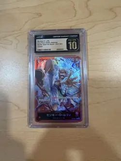 Monkey.D.Luffy One Piece Starter Deck EX Gear5 CGC PRISTINE 10 ST21-001 Leader - Image 1