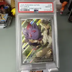 2025 POKEMON SVP EN-SV BLACK STAR PROMO #189 N'S ZORUA PSA 10 - Image 3