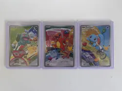 Pokemon TCG First Partner Illustration Collection Series 1 Kanto Starter Set - Image 1