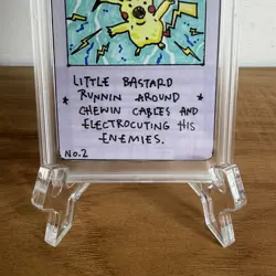 1/1 Original Hand Drawn Zappy Rat Card Slabbed Signed Series 1 No.2 Brokemon - Image 3