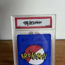 1/1 Original Hand Drawn Zappy Rat Card Slabbed Signed Series 1 No.2 Brokemon - Image 5