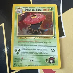 NM Erika's Vileplume 5/132 Gym Heroes Holo Rare Pokemon Card Vintage WOTC TCG - Image 1