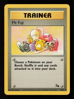 Mr. Fuji 58/62 Fossil 1st Edition Pokemon Card -B9 - Image 1