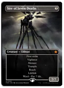 Sire of Seven Deaths (Borderless) FDN 292 Magic: The Gathering Mythic NM - Image 1