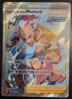 Pokemon TCG Rapid Strike Style Mustard 162/163 Ultra Rare SWSH05 NM - Image 1