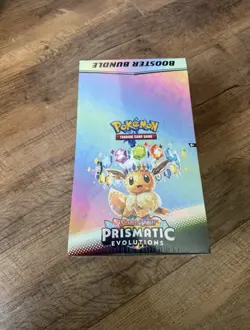 Pokemon SV8.5 Prismatic Evolutions Sealed Booster Bundle Display W/Acrylic Case - Image 1