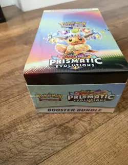 Pokemon SV8.5 Prismatic Evolutions Sealed Booster Bundle Display W/Acrylic Case - Image 3