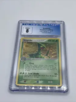 B6 Pokemon POP Series 1 Cosmos Holo Sceptile 4/17 CGC Mint 8 - Image 1