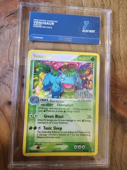 Venusaur Stamped Holo Crystal Guardians AURA graded Near Mint 7 28/100 Pokemon - Image 1