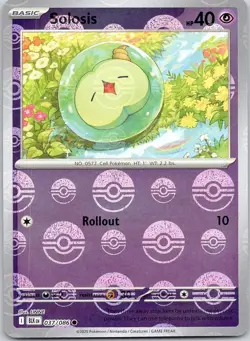 Solosis 037/086 C Black Bolt Pokemon Near Mint (Pokeball Holo) - Image 1