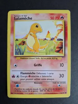 Salameche 46/102 Carte Pokemon Wizards Set de Base Francais - Image 1