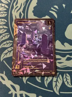 Strangely Quiet Cemetery Stonefoil 1/1 ONE OF ONE Wonders Of The First COTS - Image 3