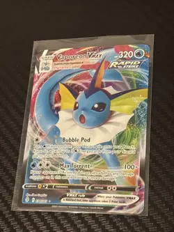 Pokemon TCG Vaporeon VMAX Evolving Skies Holo Ultra Rare Card 030/203 NM - Image 1