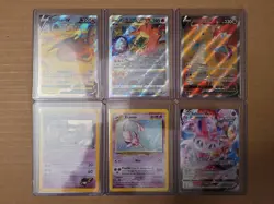 Pokemon TCG 6 Card Lot Charizard VSTAR Dragonite Rocket's Mewtwo Espeon Sylveon - Image 2