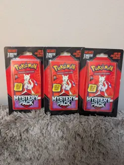 Lot Of 3 NEW SEALED 2025 Pokemon Mystery Pack Mewtwo Possible Vintage Chase Pack - Image 1