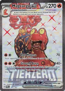 Pokemon Magcargo ex 191/167 Ultra Rare Near Mint - Image 1