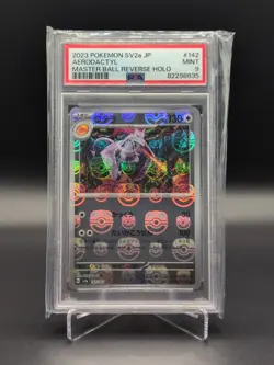 Pokemon Aerodactyl (JP) Scarlet & Violet Master Ball Reverse Holo 142/165 PSA 9 - Image 1