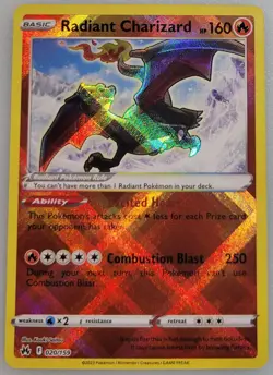 Radiant Charizard 020/159 Pokemon Crown Zenith Holo NM (2 of 2) - Image 1
