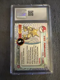 CGC 10 Gem Mint Pokemon Topps 1999 Series 1 - 65 Second Print Silver Foil - Image 2