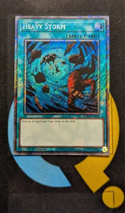 RA03-EN092 Heavy Storm Platinum Secret Rare 1st Edition YuGiOh Card - Image 1