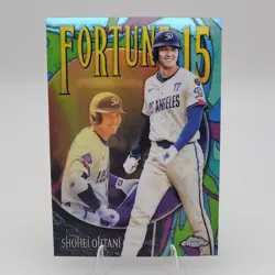Topps 2025 Chrome Update Fortune 15 Shohei Ohtani Dodgers #F15-6 Insert - Image 1