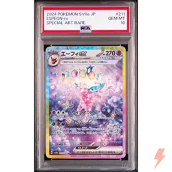 PSA 10 Espeon ex SAR 211/187 SV8a Terastal Fest ex - Pokemon Card Japanese 2024 - Image 1