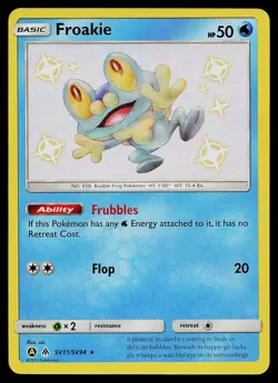 Pokemon Card - Froakie Hidden Fates SV11/SV94 Shiny Holo Rare - Image 1