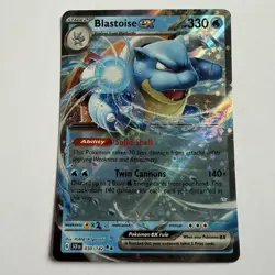 Pokemon TCG Blastoise EX 030/142 Stellar Crown Double Rare Card Pack Fresh / NM - Image 1