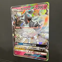 ALOLAN NINETALES GX 132/214 GX ULTRA RARE HOLO LOST THUNDER POKEMON NM/M - Image 4