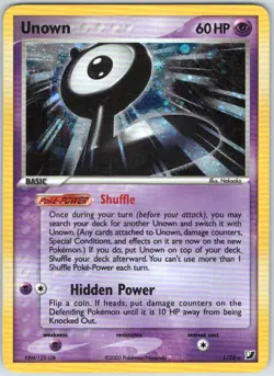 Unown L/115 Rare Unseen Forces Pokemon NM - Image 1