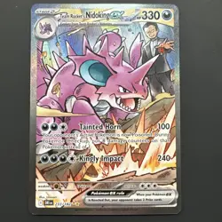 Pokemon TCG Team Rocket's Nidoking ex 233/182 Destined Rivals Holo Rare - Image 1