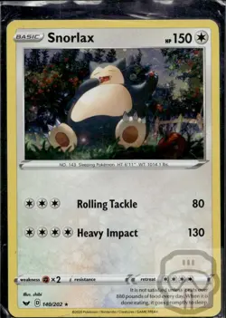 Snorlax 140/202 R Sword & Shield Pokemon Cosmos Holo NM/M - Image 3
