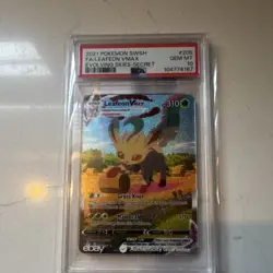 Pokemon Leafeon VMAX 205/203 Evolving Skies Secret Rare Holo PSA 10 Alt Art - Image 1