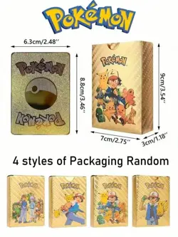 pokemon 55pcs One Box Cards Gold Silver Black Colorful Vmax GX Vstar - Image 2