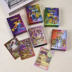 pokemon 55pcs One Box Cards Gold Silver Black Colorful Vmax GX Vstar - Image 5