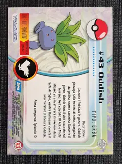 Pokemon Card Oddish #43 Topps Trading Cards serie 1 EXC / NM - Image 2